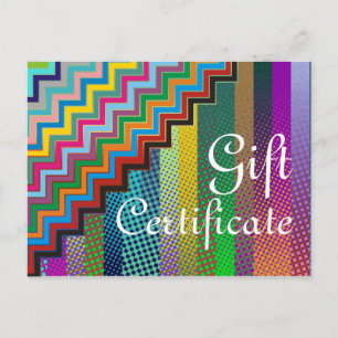 Custom your Gift Certificate with text & backgr. Postcard
