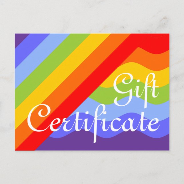 Custom your Gift Certificate with text & backgr. Postcard (Front)