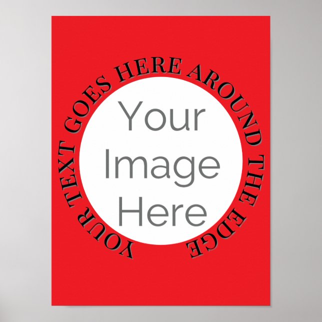 custom your image here, photo edit text  poster (Front)