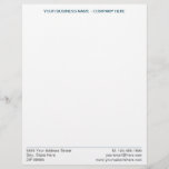 Custom Your Info Business Letterhead with Logo<br><div class="desc">Choose Colours and Fonts - Simple Personalized Professional Design Your Business Letterhead with Logo ( Back Side ) - Add Your Company Logo - Image or QR Code - photo / Name - Company / Address / Phone / E-mail - Website or other info - Resize and move or remove...</div>