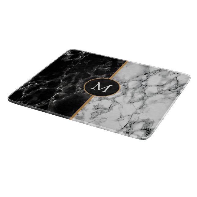 Custom Your Letter Marble Stone Cutting Board Gift (Corner)