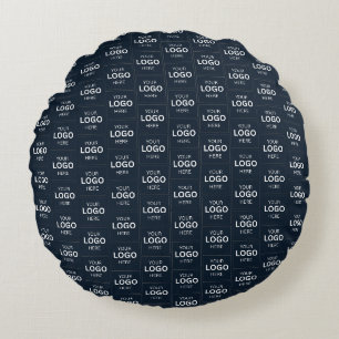 Custom Your Logo Here Name Template Round Pillow