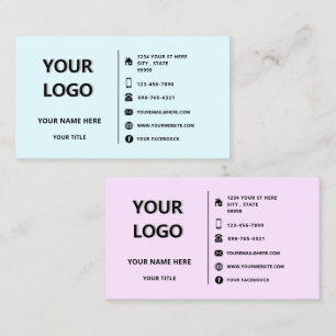 Custom Your Logo Name Address Info Business Card