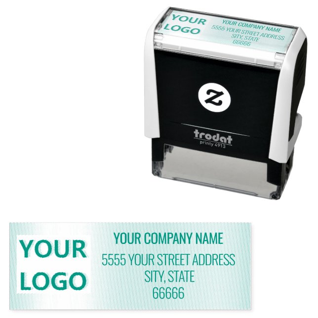 Custom Your Logo Name Address Self-inking Stamp (In Situ)