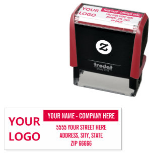 Custom Your Logo Name Address Self-inking Stamp