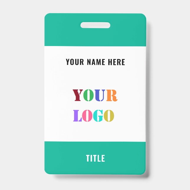 Custom Your Logo Name Personalized Business Badge (Front)