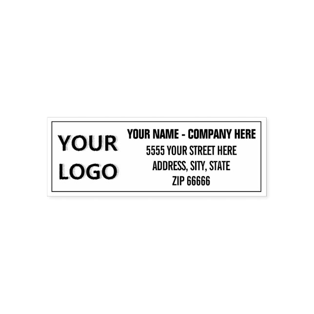 Custom Your Logo Name Return Address Stamp (Design)