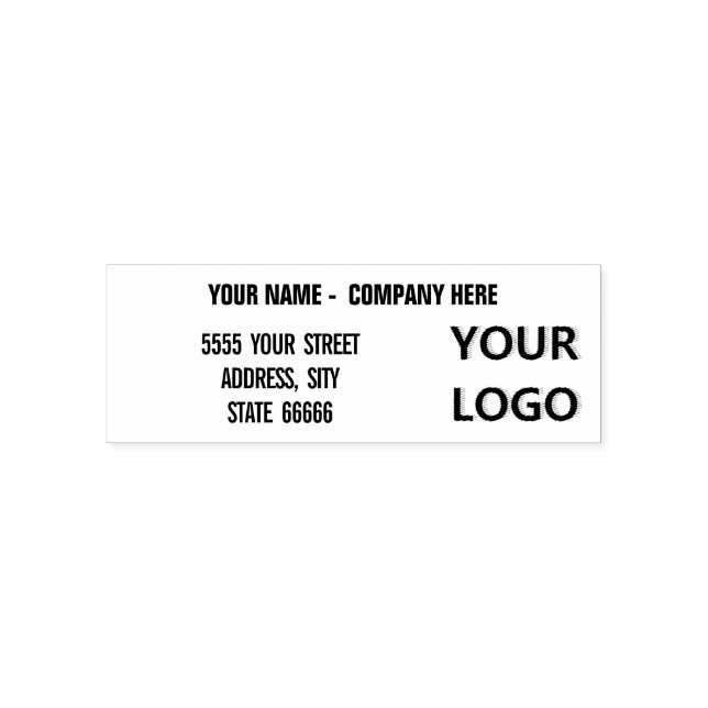 Custom Your Logo Name Return Address Stamp (Design)