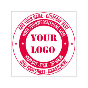 Custom Your Logo Name Website Address Colors Stamp