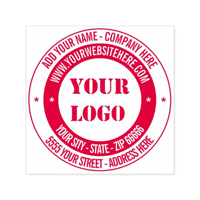 Custom Your Logo Name Website Address Colors Stamp (Design)
