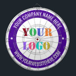 Custom Your Logo Name Website Company Dart Board<br><div class="desc">Custom Colours and Fonts - Design Your Own Personalized Dartboards with Your Company Logo and Name Website or Custom Text Promotional Business or Modern Personal Dart Boards Gift - Make Unique Your Own Design - Add Your Logo - Image - Photo or QR Code / and Name - Company /...</div>