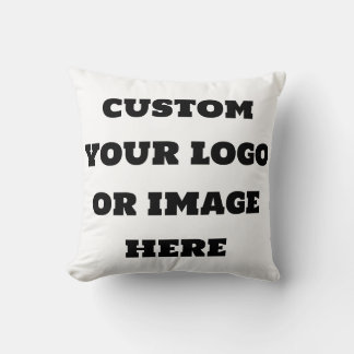 Custom your logo or image throw pillow