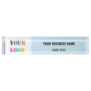 Custom Your Logo Text and Colours Desk Name Plate