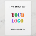 Custom Your Logo Text Promotional Business Flyer<br><div class="desc">Custom Colours and Font - Your Logo and Text Promotional Business Personalized Flyers - Add Your Logo / Image and Text / Information - Resize and move elements with Customization tool. Choose / add your favourite colours / font / size ! Please use your logo - image that does not...</div>