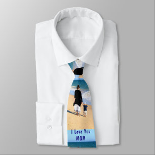 Custom Your Mom Photo Neck Tie Gift with Text