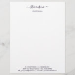 Custom Your Name Address Text Info Letterhead<br><div class="desc">Custom Colours and Font - Your Name Profession Address Contact Information Personal / Business Modern Letterhead - Add Your Name - Company / Profession - Title / Address / Contact Information - Phone / E-mail / Website / more - Choose / add your favourite font - text / colours. Resize...</div>