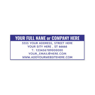 Custom Your Name Address Website Email Phone Stamp