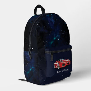 Custom Your Name Cars Elegant High School  Printed Backpack