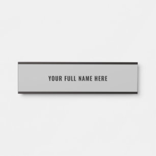 Custom Your Name Door Sign Template - Choose Colou