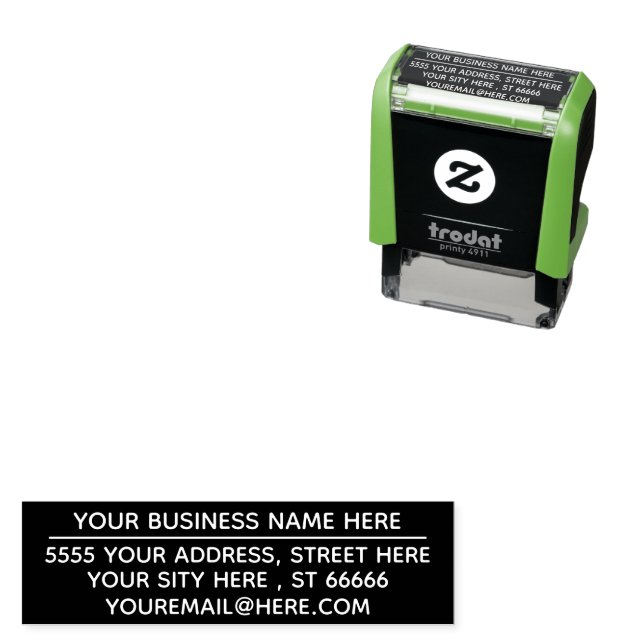 Custom Your Name E-mail Address Stamp Template (In Situ)