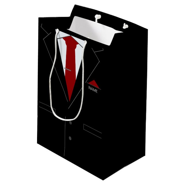 Custom Your Name Gift Bag Funny Business Gift (Back Angled)