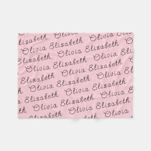 Custom Your Newborn Personalized Baby Girl Gift Fleece Blanket