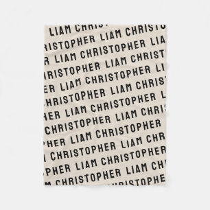 Custom Your Newborn Personalized Name Baby Shower Fleece Blanket