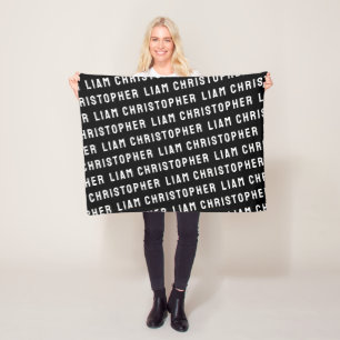 Custom Your Newborn Personalized Son Baby Boy Gift Fleece Blanket