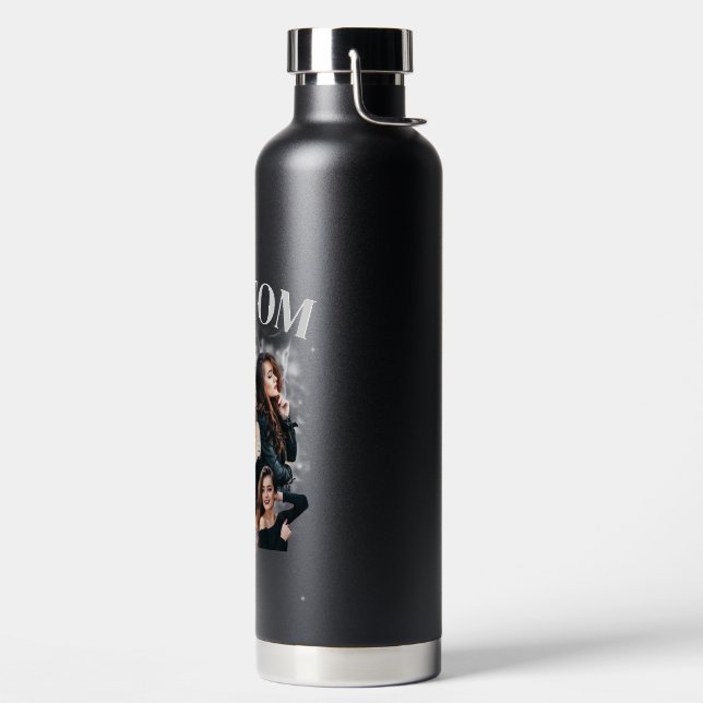 custom your own bootleg 90s rap tee photo here water bottle (Left)