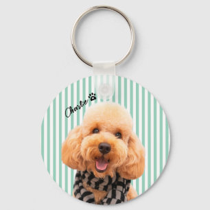 Custom Your Own Dog Pet With Photo And Name Keychain