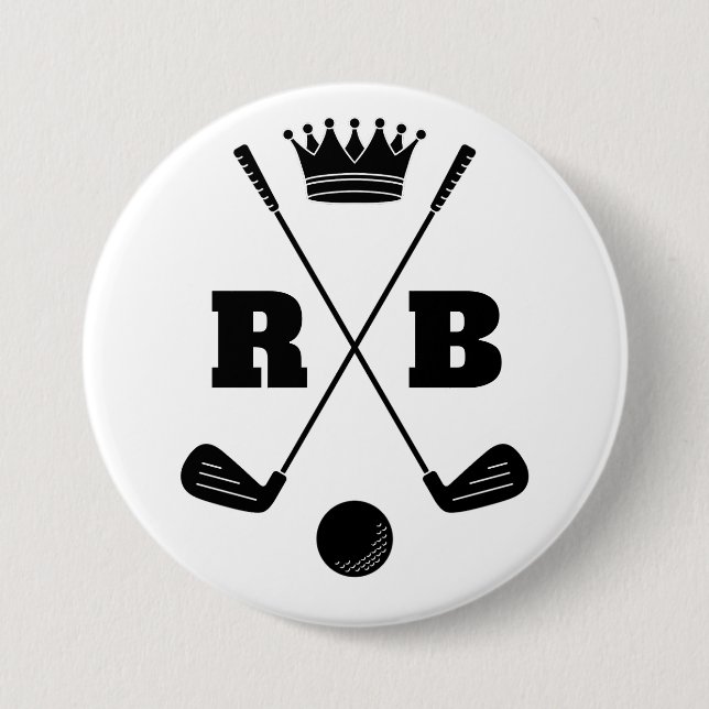 Custom Your Own Name & Brand Golf Balls 3 Inch Round Button (Front)