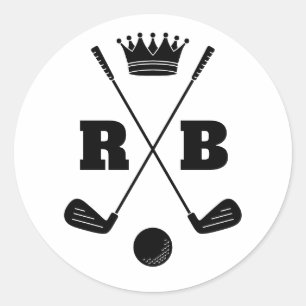 Custom Your Own Name & Brand Golf Balls Classic Round Sticker