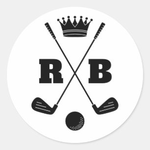 Custom Your Own Name & Brand Golf Balls Classic Round Sticker