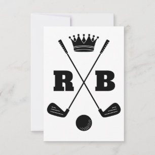 Custom Your Own Name & Brand Golf Balls RSVP Card