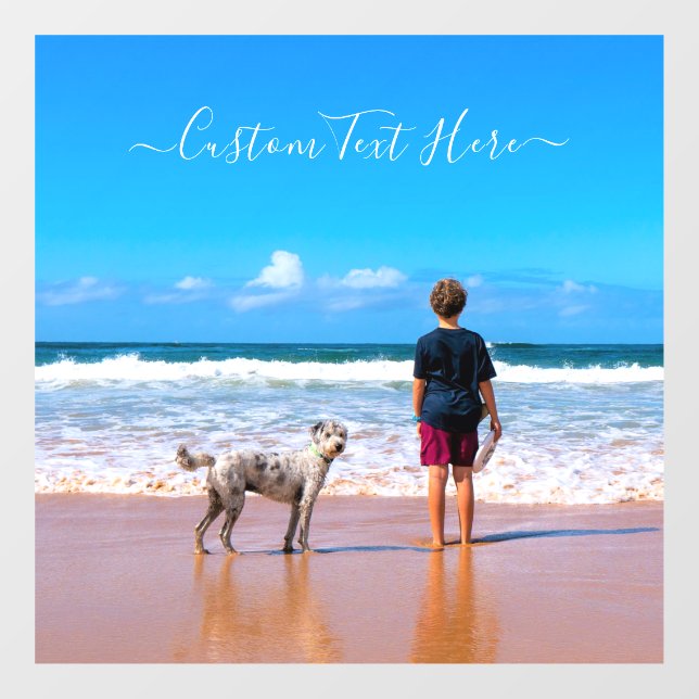 Custom Your Pet Photo and Text Window Cling (Sheet)