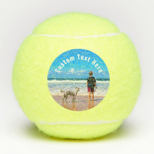 Custom Your Pet Photo Dog Tennis Balls with Text