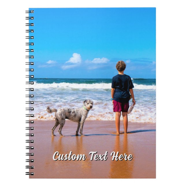 Custom Your Pet Photo Notebook Personalized Text (Front)