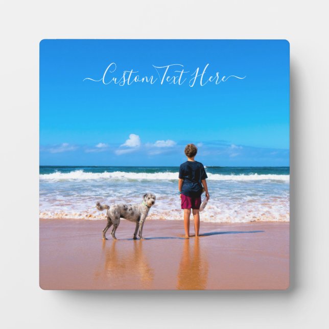 Custom Your Pet Photo Plaque Personalized Text (Front)