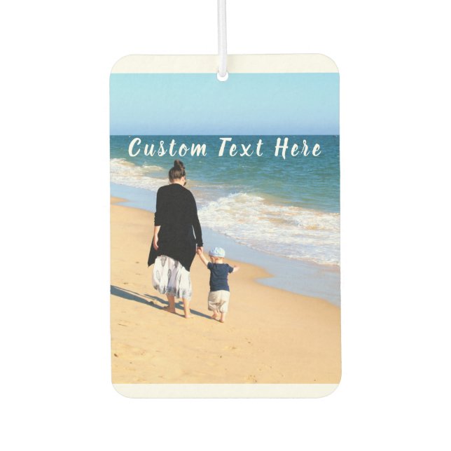 Custom Your Photo Air Freshener with Text (Front)