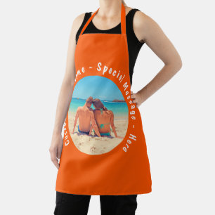 Custom Your Photo and Text Apron Choose Colors