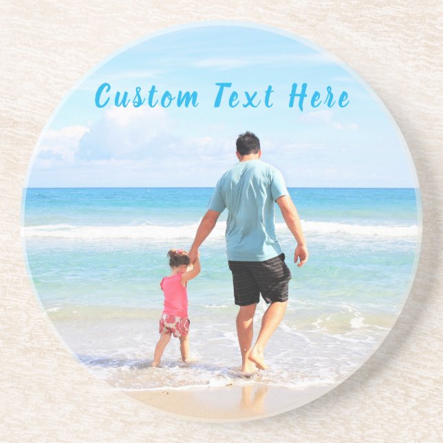 Custom Your Photo and Text Coaster (Front)