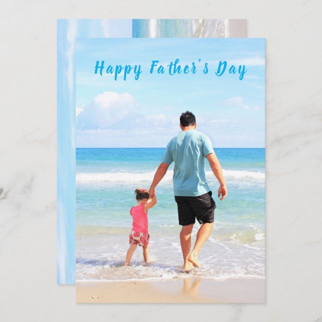 Custom Your Photo and Text Father's Day Card (Front/Back)