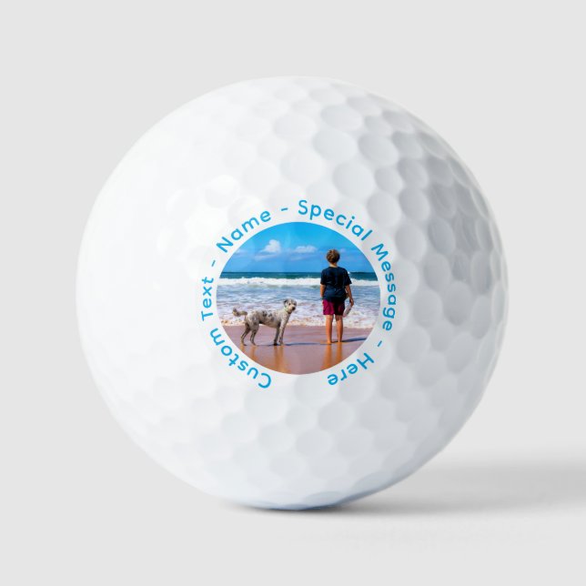 Custom Your Photo and Text Golf Balls Personalized (Front)
