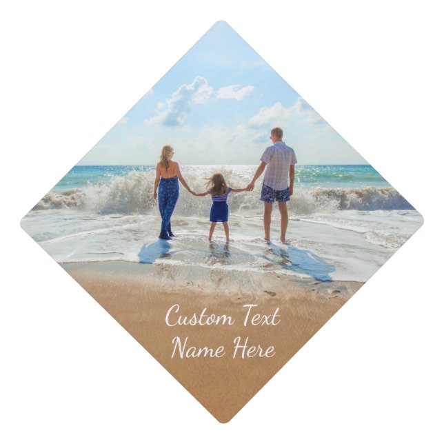Custom Your Photo and Text Graduation Cap Topper (Front)