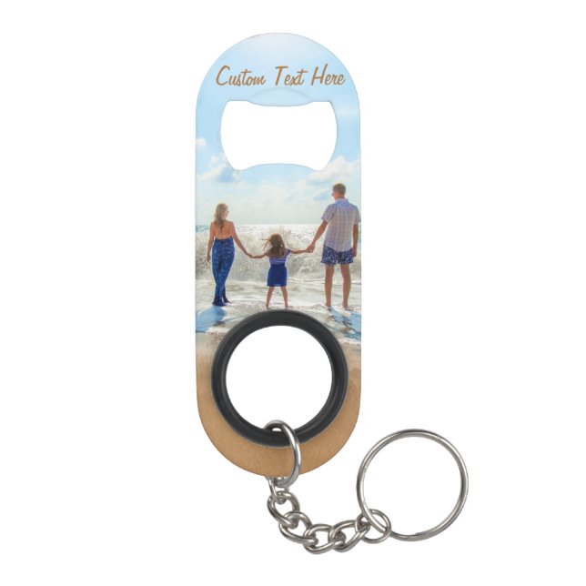 Custom Your Photo and Text Keychain Bottle Opener (Back)