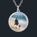 Custom Your Photo and Text Necklace<br><div class="desc">Custom Photo and Text Necklaces - Your Own Design - Special - Personalized Mother / kids / Family / Friends or Personal Necklace / Gift - Add Your Text and Photo - Resize and move or remove and add elements / image with customization tool. Choose / add your favourite font...</div>