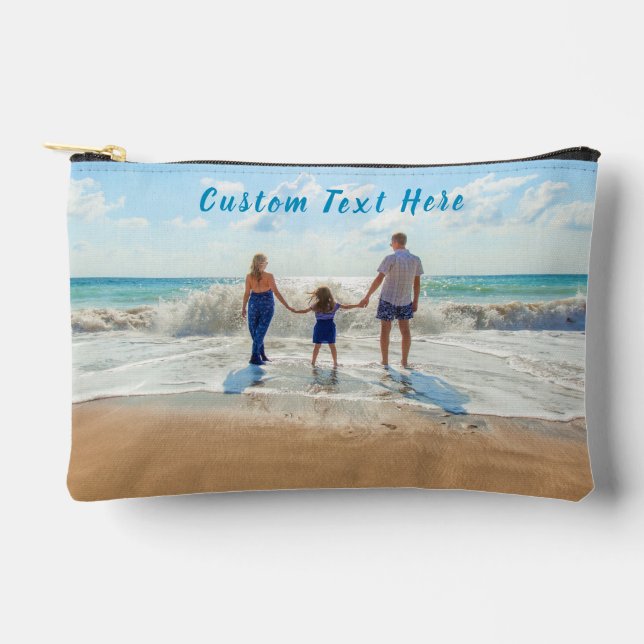 Custom Your Photo and Text Personalized Accessory Pouch (Front)