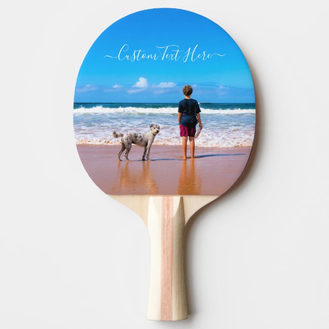 Custom Your Photo and Text Ping Pong Paddle (Front)