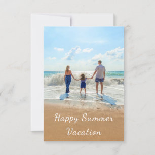 Custom Your Photo and Text Summer Vacation Card