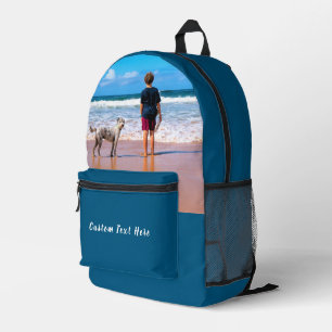 Custom Your Photo Backpack Gift with Text Name